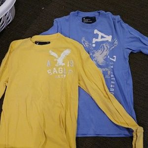 American eagle long sleeve t's